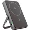 Fresh 'n Rebel Power Bank Magnetico Wireless 10000mAh - Compatibile con MagSafe - Qi2 - Ricarica Rapida 15W - Caricatore Portatile per iPhone 17/16/15/14/13/12 & Dispositivi Android Qi (Storm Grey)