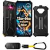 Ulefone Armor X13 Rugged Smartphone, 12GB+64GB, 50MP+24MP Telefono Rugged | Batteria 6320mAh, Display HD+ 6,52, Android 15, 4G Dual SIM, IP68/IP69K/NFC/OTG/GPS/Gemini AI/Modalità Guanti, Nero