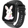 PTHTECHUS Smartwatch Bambini con Telefono 4G GPS Videochiamata Chat Vocale | Sveglia Contapassi Camera Modalità Classe, Orologio Bambino Bambina, Regalo per Ragazza e Ragazzo 4-12 Anni, Nero Intenso