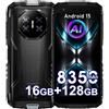 DOOGEENEXT Fire 3 PRO 4G Rugged Smartphone, 8350mAh, 16GB+128GB(2TB SD) Cellulari | 16MP+8MP Telefono Robusto, 5.5 HD+ 90Hz, Octa-core,Dual 4G/Wi-Fi/FM/OTG/NFC/GPS/Bussola/Lente d'ingrandimento/Altimetro/IP68
