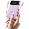 VIYISI Power Bank 10000mAh Slim Caricatore Portatile con Cavi Integrati | Piccolo Powerbank 20W Ricarica Rapida, Essenziale da Viaggio, Batteria Portatile per iPhone 18/17/16, Samsung, Xiaomi -Viola