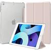 4UBonLife Custodia per iPad 6a /5a Generazione 9,7 Pollici 2018/2017, per iPad Air 1 2013/Air 2 2014 Cover Protettiva Rigida, Sottile e Leggera con Traslucida Posteriore Opaca Cover, Rosa