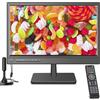 ZOSHING 17 pollici,Schermo 1080P TV piccolo con ricezioneT/T2/HEVC e antenna,adattatore AC/DC-12V, porte di ingresso HDMI USB e VGA per Camper/Monitor/Cucine