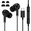 AILKIN Auricolari con cavo USB C per Samsung Galaxy A17 5G A16 A57 A56 A37 A36 A26 S26 Ultra S25 S24 S23, Google Pixel 10 Pro/10a/9/8, auricolari in-ear USB C, auricolari con microfono per iPhone 17 16 15