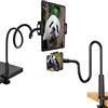 LANTING Supporto Telefono Letto Collo d'Oca Flessibile Braccio 73cm | Porta Tablet e Cellulare da Tavolo e Scrivania - Staffa Smartphone con Morsetto e Rotazione 360° per Divano