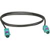 tomzz Audio 1600-019 Prolunga per antenna Fakra 1m 100cm da spina Fakra (M) a spina Fakra (M) cavo RG174 tipo Z codificato