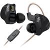 Yinyoo CCZ NC01 Gospel - Monitor in-ear con cavo jack 3,5 mm IEM 10 mm Dual Magnetic DD Gaming-Earbuds cablato con microfono, cuffie in-ear HiFi con cavo OFC per audiophi