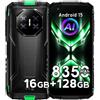 DOOGEENEXT Fire 3 PRO 4G Rugged Smartphone, 8350mAh, 16GB+128GB(2TB SD) Cellulari | 16MP+8MP Telefono Robusto, 5.5 HD+ 90Hz, Octa-core,Dual 4G/Wi-Fi/FM/OTG/NFC/GPS/Bussola/Lente d'ingrandimento/Altimetro/IP68