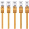 1aTTack.de CAT7 Cavo di rete LAN 5x 0,5m RJ45 10Gbps S/FTP - Arancione | Ethernet patch, 500 MHz, connettori Cat6a, compatibile Cat6/Cat5e, router, switch, modem, PC, gaming, Xbox, PlayStation