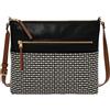 Fossil Fiona EW Crossbody Floral Multi/White, Borsa a Tracolla Donna, Nero