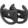 XHSESA Set di 2 maniglie per volante per controller Switch2, manopole da corsa con cuscinetti antiscivolo (nero)