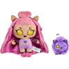 Monster High Ghoul N Go - Set di peluche con lupo Clawdeen, 16,5 cm, con mezzaluna e zaino per bambini