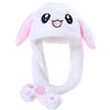 dressfan Donne Peluche Animali Coniglio Cappello Orecchie Che Si Muovono Orecchie Mobili Cappelli Simpatico Animale Cappello di Coniglio Che muove Le Orecchie Regalo di Compleanno di Natale,Bianco