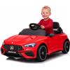 FINOOS - Mercedes CLE53 AMG - Macchina Elettrica per Bambini 12V - Telecomando - Veicolo Elettrico - Auto Elettrica per Bambino - 2+1 velocità - Clacson - LED - Musica (Rosso)