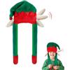 Hifot Cappello Natale con Orecchie Mobili, Cappello con Orecchie Che Si Muovono | Peluche Cappelli Divertenti per Bambini e Adulti, per Costume Natale Halloween Carnevale Feste di Invernale Compleanno Regalo
