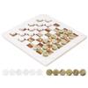 Radicaln Set di dama in marmo Radicaln da 38 cm, in onice bianco e verde, ideale per giochi da tavolo all'aperto, scacchi e dama in pietra perfetti per adulti