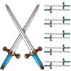 DINGFENG 10 Pezzi Spade Gonfiabili Spada Pirata Giocattolo, Spada Pirata Coltello Gonfiato Spade Giocattolo Spade Armi Set di Spade, Spade di Plastica 24 Pollici per Bambini Compleanno Festa a Tema Costume