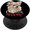 Raf THE ARTIST Designs Capelli lunghi Chihuahua Mamma Chiwawa Capelli Lunghi Mamma Amante dei Cani PopSockets PopGrip Adesivo