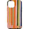 Generic Custodia per iPhone 12 mini Grafica astratta a righe retrò colorate