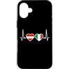 Austriaci Austria Regali Custodia per iPhone 16 Plus Austria Italia Bandiera Battito Del Cuore Austriaco Italiano
