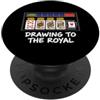 Video Poker Casino Gambling Apparel Video Poker Drawing To The Royal Flush Casino Graphic PopSockets PopGrip Adesivo