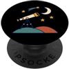 Astronomia Cielo Stellato Osservazione S Telescopio su una collina invernale motivo astronomia e PopSockets PopGrip Adesivo