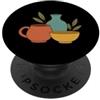 Bottega Argilla Momenti di Ceramica Orig Vasi e tazza in ceramica con foglie di olivo Design Arte PopSockets PopGrip Adesivo