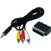 TechniSat con jack RCA/Scart Adapter Set per TechniSat ricevitore (Cristallina DigiPal T2 HD e DigiPal T2 DVR, Digit S3 HD, Digit S3 DVR) nero