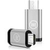 Wicked Chili Adattatore da MicroUSB a USB C OTG (On-The-Go) per fotocamere Huawei EnVizion 360 e USB-C per smartphone - Adattatore da Micro-USB OTG a USB C per telefoni cellulari / tablet con porta MicroUSB - 2 set