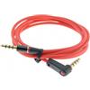 System-S Cavo da jack a 4 pin da 3,5 mm a spina jack da 3,5 angolato di 90° gradi 110 cm rosso