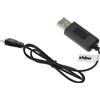 vhbw Cavo di ricarica USB vhbw compatibile con Carrera CRC X1 (503001), RC Video ONE (503003), Power Force black (503099) Drone, Quadcopter - Cavo di ricambio da 60 cm