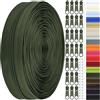DOITEM The Yard - Cerniere a spirale in nylon, 11 m, con 25 cursori per cerniera, per fai da te, cucito, sartoria, borse, indumenti, tessili per la casa (verde militare, #3)