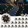 Solpex Luci solari da giardino all'aperto, confezione da 20 mini luci solari da terra, impermeabili, illuminazione paesaggistica per patio, cortile, vialetto e vialetto (bianco caldo)
