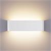 OOWOLF Applique da Parete Interno 1 Pezzi, Temperatura Colore Regolabile 3000K/4500K/6000K, 18W Alluminio Lampada a Muro Moderna per Camera da Letto, Soggiorno, Cucina
