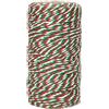 G2PLUS 100m Spago Natalizio,2mm Spago Rosso,Verde e Bianco,Corda Natalizia | Cordoncino Cotone Baker's Twine Decorativo per Cucina,Cottura,Natale,Confezionamento Regalo,Artigianato e DIY