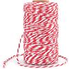 G2PLUS 100m Spago Natalizio,2mm Spago Rosso e Bianco,Corda Natalizia | Cordoncino Cotone Baker's Twine Decorativo per Cucina,Cottura,Natale,Confezionamento Regalo,Artigianato e DIY