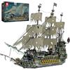 Reobrix Set di costruzione di navi pirata, modello di barca giocattolo MOC Flying Dutchman, set di blocchi da costruzione di navi fantasma verdi 66037, decorazioni per la casa di Halloween