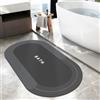 SOLIC Tappeto bagno,Asciugatura Rapida Antiscivolo Tappetino Bagno Assorbente,Tappetino da Bagno Antiscivolo Lavabile per Doccia, Cucina (Grigio scuro, 60x120cm)