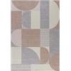 Mazovia Tappeto Soggiorno 120x170cm Crema Antracite Geometrico Morbido | Tappeto per Camera da Letto Sala da Pranzo Ufficio Beige Antiscivolo Antiallergico Facile da Pulire Adatto Agli Animali