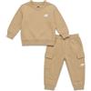 New Balance Set da 2 pezzi per ragazzi e bambini, in morbido pile, con felpa e pantaloni cargo (2T-12)