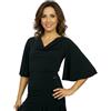 Ready4Dance Top Donna Danza standatd, Latino Americano e Caraibico con Maniche Ampie ed Eleganti e Scollo Morbido