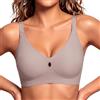Bresdk Reggiseno Senza Ferretto Donna Scollo a V Senza Cuciture Comodo | BH ohne Bügel, Spitzen-Bralette, Gepolstert, Nahtlos, Verstellbare Träger, Weiche Cups, Natürlicher Halt, Für Alltag, Arbeit