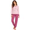 Karelpiù Pigiama Donna Invernale in Cotone Caldo Interlock 100% - Set da Notte Due Pezzi Aperto o Chiuso -