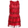 KBOPLEMQ Abito con paillettes con frange per bambine, abito da ballo per bambini, sala da ballo, tango, salsa, rumba, vestito con frange, costume da ballo latino, traspirante, costume di carnevale