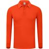 Rfmfkkg Polo da golf da uomo, a maniche lunghe, con risvolto, tinta unita, con bottoni