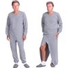 FERRUCCI COMFORT Pigiama Sanitario Invernale con 3 Cerniere (1 sul Dorso, 2 su Interno Gamba) per Anziani, Alzheimer, Incontinenza, Tutone con Chiusura Posteriore