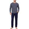 Aseniza Pigiama Uomo Invernale Pigiama Uomo Cotone Lungo Set Pigiami Righe Uomo Maniche Lunghe da Casa Caldo Casual