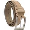 No Limits Cintura Uomo in Pelle Scamosciata e Nylon, Sportiva, Alta 3,5 cm, Fibbia Nickel Free, Accorciabile, Con Scatola
