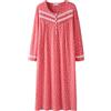 Keyocean Camicia da Notte da Donna in Cotone, a Maniche Lunghe, Biancheria da Notte