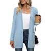 Totatuit Donna Cardigan Lungo Casual Primavera Cardigan Lavorato a Maglia Autunno Aperto Elegante Donna con Manica Lunghe Leggero e Traspirante per Estivo Spolverino Donna